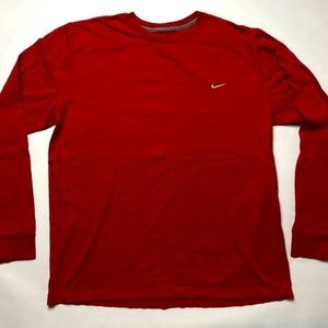 Red Nike Long Sleeve Shirt XL